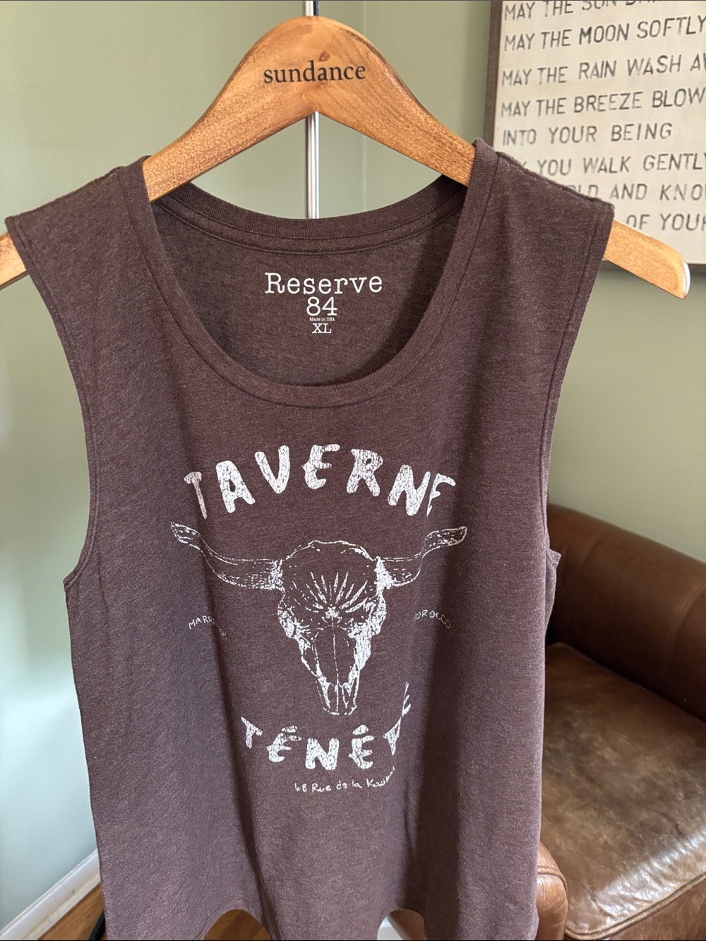 Sundance Women's Brown Graphic Tank Top - Taverne